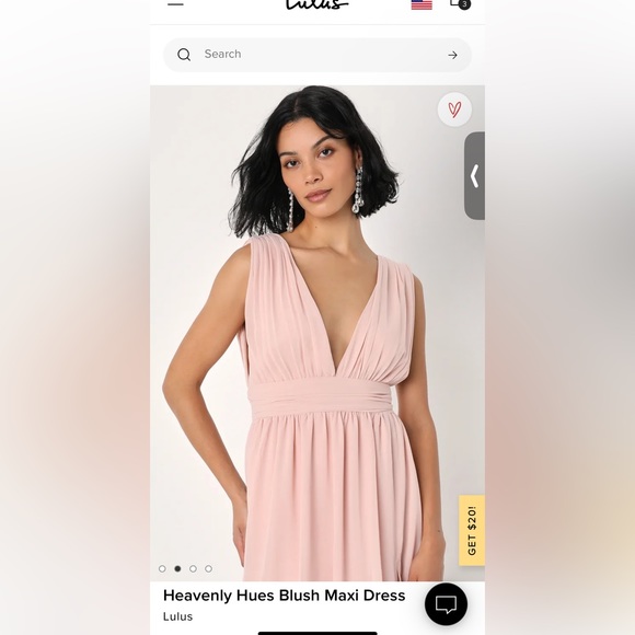 Lulu’s Heavenly Hues Blush Maxi Dress - Picture 2 of 4